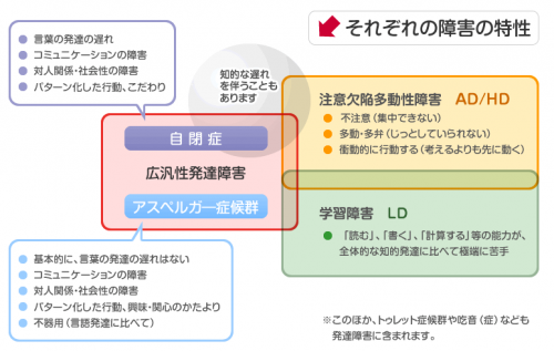 発達障害の概念図